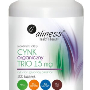 ALINESS CYNK ORGANICZNY TRIO 15MG 100 Tabletek