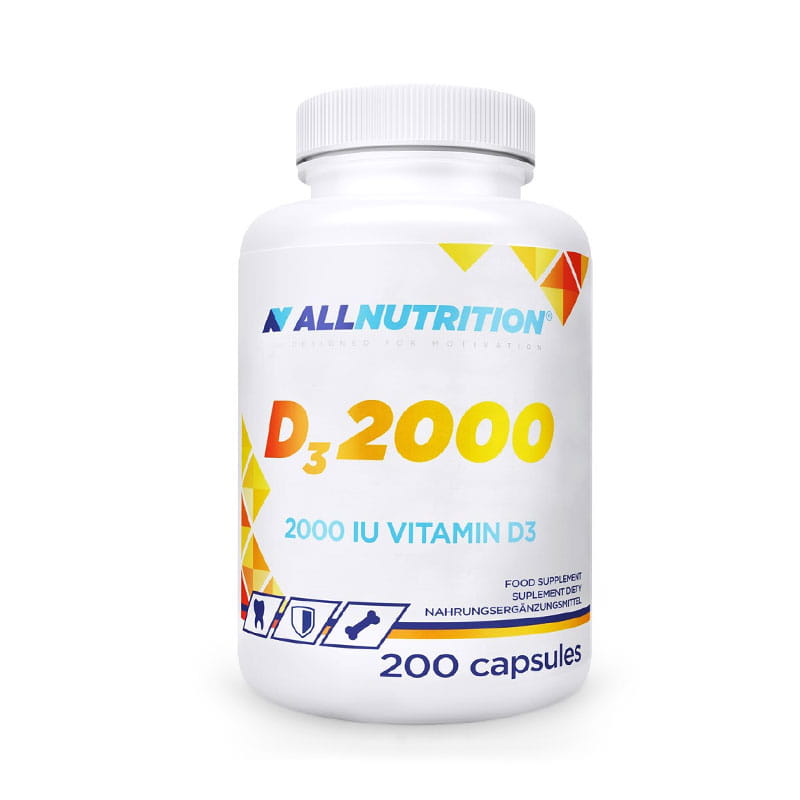 ALLNUTRITION D3 2000 - witamina D3, 200 kapsułek