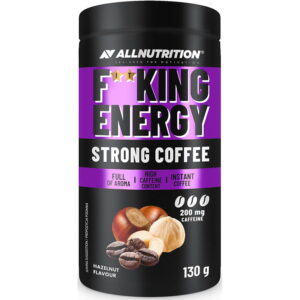 FITKING ENERGY STRONG COFFEE HAZELNUT 200mg / 130g - aromatyczna kawa rozpuszczalna