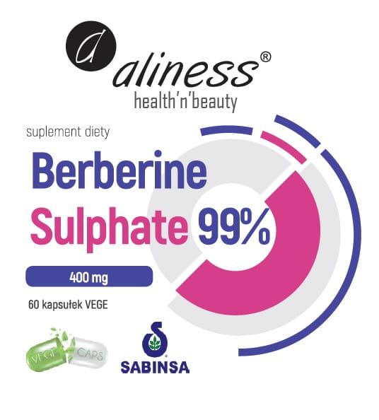 ALINESS BERBERINE SULPHATE 99% 400MG - 60 kapsułek - obrazek 2