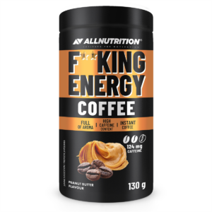 FITKING ENERGY COFFEE PEANUT BUTTER 124mg / 130g - aromatyczna kawa rozpuszczalna