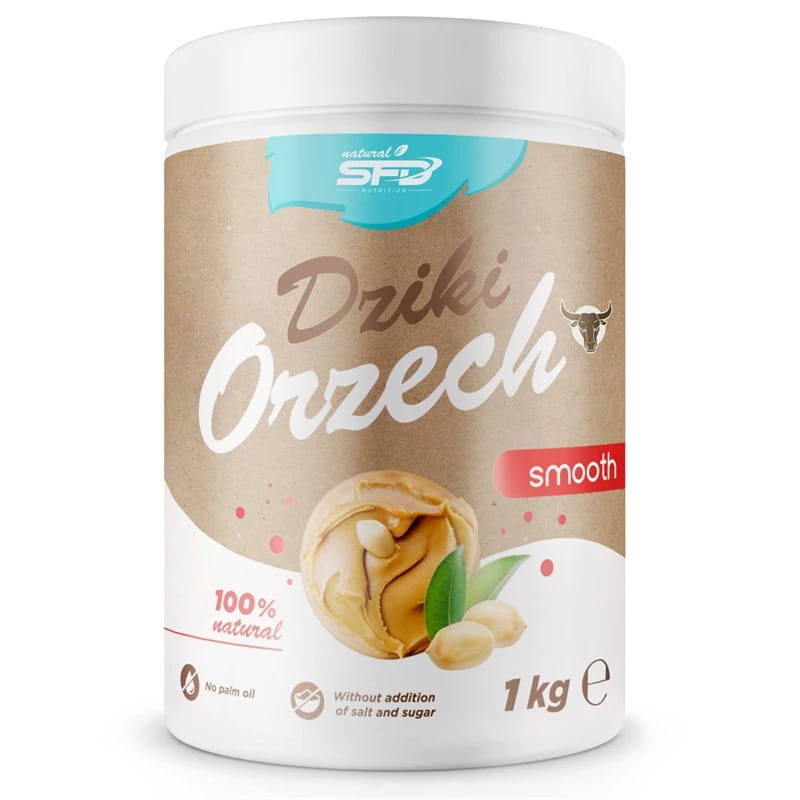 SFD DZIKI ORZECH 1KG SMOOTH - masło orzechowe