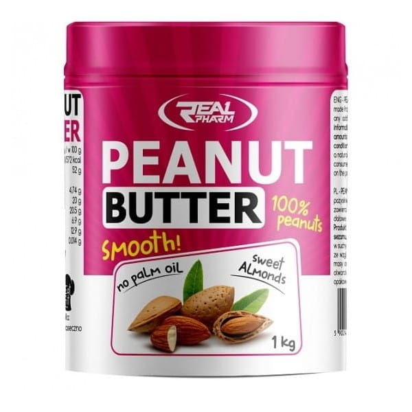 REAL PHARM PEANUT BUTTER - masło migdałowe 1000G
