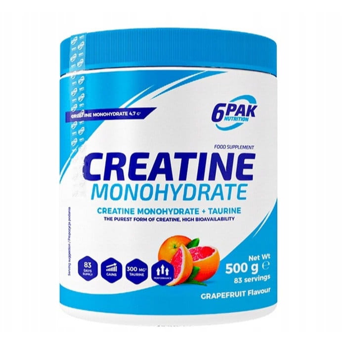 6PAK CREATINE MONOHYDRATE 500g