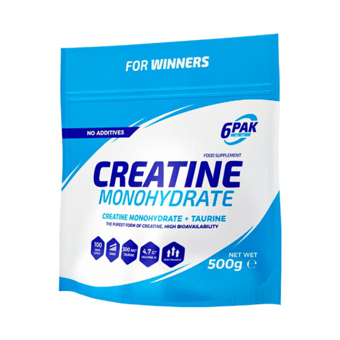 6PAK CREATINE MONOHYDRATE 500g