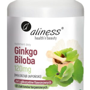 ALINESS GINKO BILOBA (miłorząb japoński) 120mg 60 VEGE tabletek
