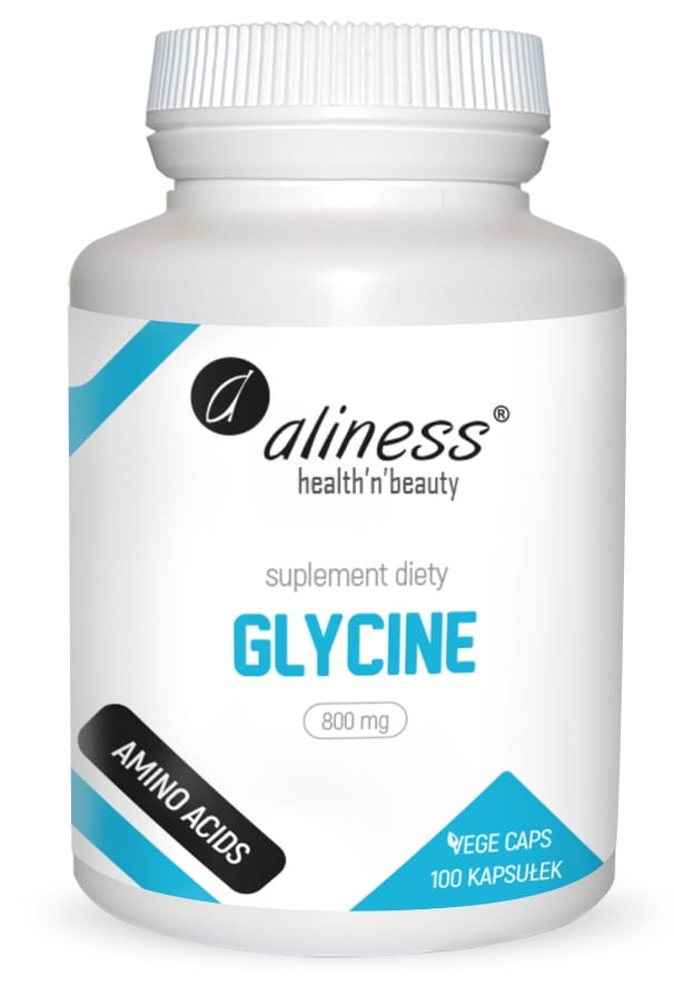 Glicyna Aliness Glicyne 800mg 100 kapsułek Wysoka Czystość