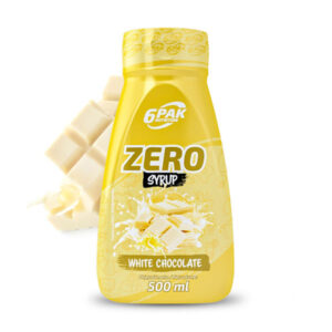 Syrop Bez Cukru 6PAK Zero Syrup 500ml Biała Czekolada