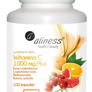 Witamina C Aliness 1000mg Plus 100 kapsułek Wzmocnienie Odporności