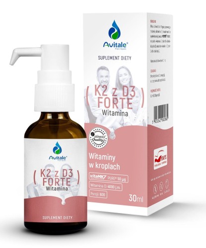 ALINESS Avitale K2 z D3 FORTE 4000 IU 30 ml krople
