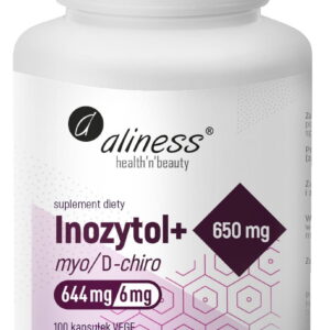 Inozytol Aliness 650 mg 100 kapsułek Wsparcie Hormonalne