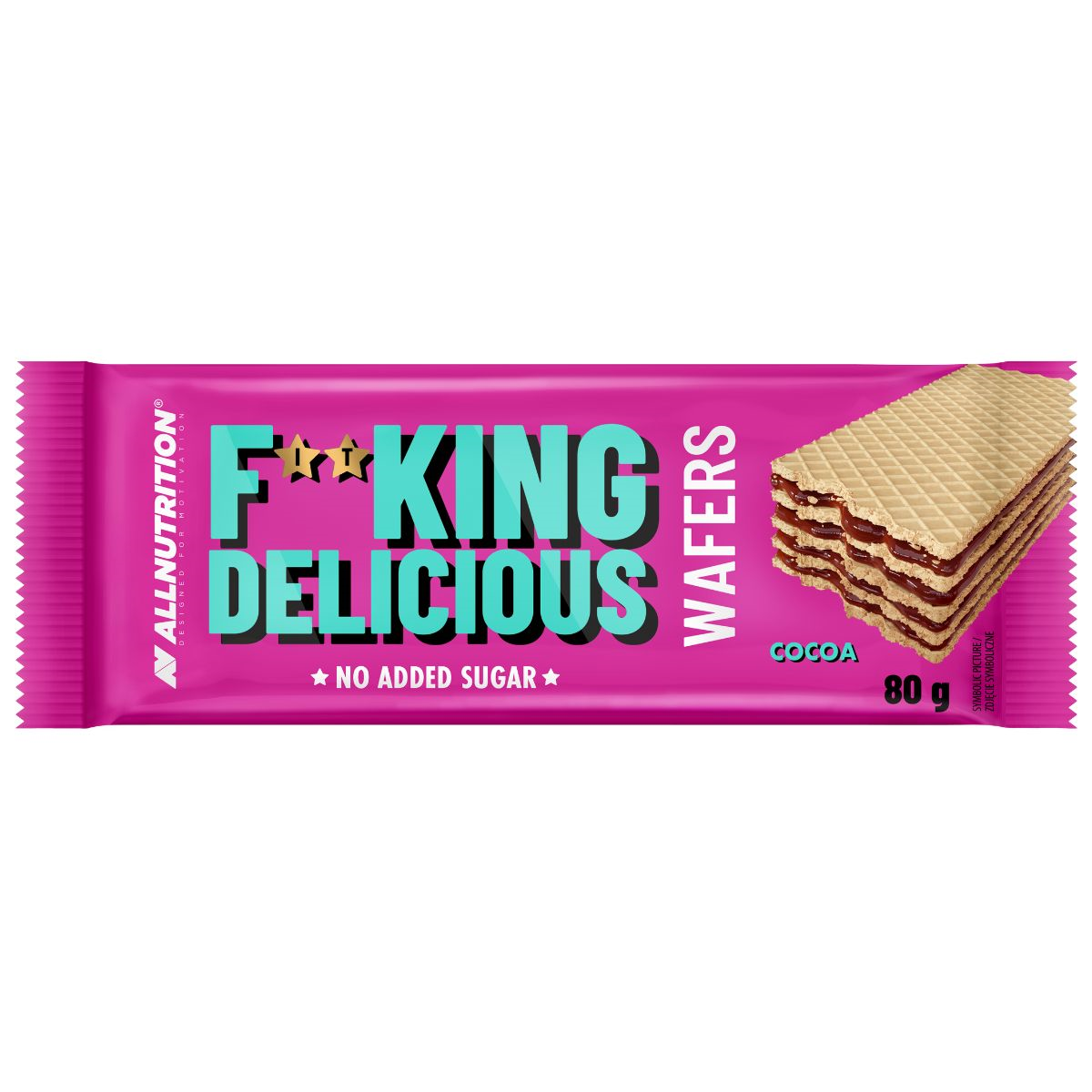 Baton Allnutrition Fitking Delicious Wafers 80g Bez Dodatku Cukru