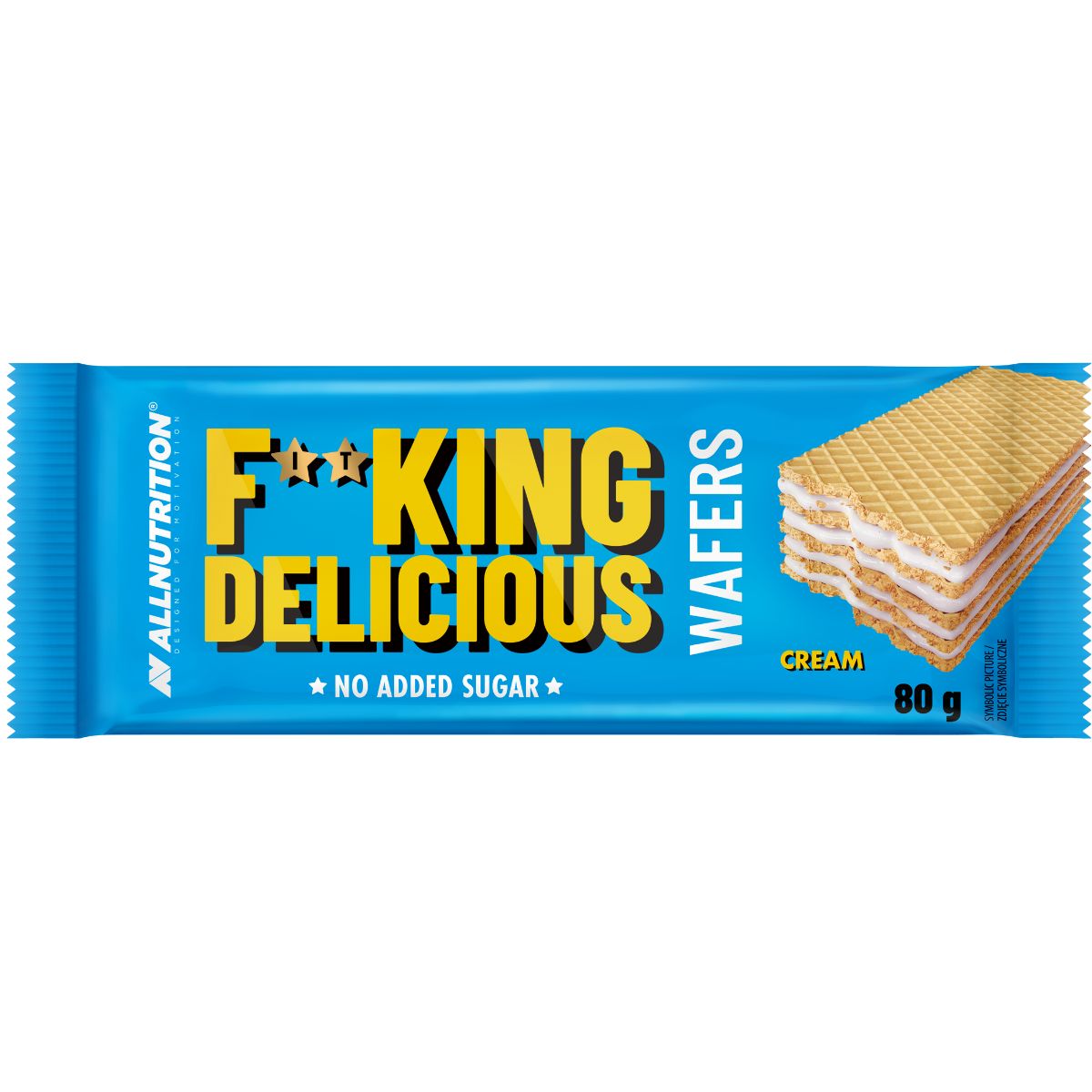 Baton Allnutrition Fitking Delicious Wafers 80g Bez Dodatku Cukru - obrazek 3