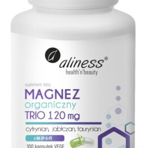 Aliness Magnez Trio 100 kapsułek Prawidłowa Praca Mięśni