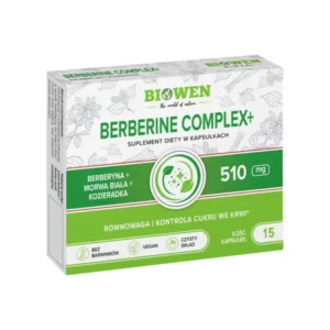 Berberyna Biowen Berberine Complex+ 510mg 15 kapsułek Wsparcie Metabolizmu