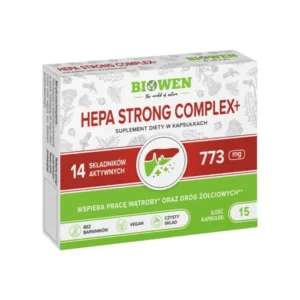 Witaminy Biowen Hepa Strong Complex+ 15 Kapsułek Wsparcie Wątroby