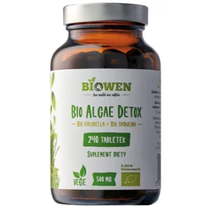 Algi Spirulina Biowen Bio Algae Detox 240 kapsułek naturalne źródło chlorofilu