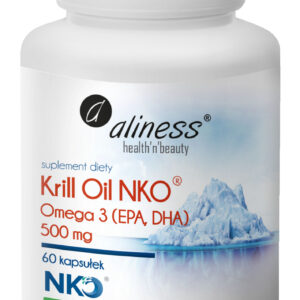 Kwasy Omega-3 z astaksantyną Aliness Krill Oil NKO 60 kapsułek