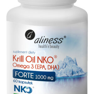 Kwasy Omega-3 Aliness Krill Oil NKO Astaksantyna 1000mg 60 kapsułek