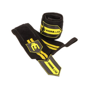 Opaski na nadgarstki Hiro Lab Wrist Wrap Rubber czarno-żółte